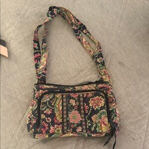 Vera Bradley Black Floral Crossbody Bag